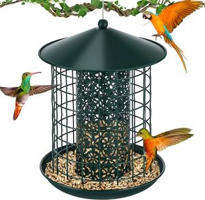 Iron Metal Hanging Bird Feeder With Birds Decoration and for <b>Little</b> Thirsty Bathing Usage in Outdoor in Low <b>Price</b> - Product Image 6