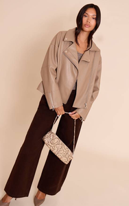 Chaqueta de Motociclista de Cuero Vacuno Genuino para Mujer, Estilo Italiano, Tejida, Transpirable, Abrigos de Motocicleta para Damas - Product Image 3