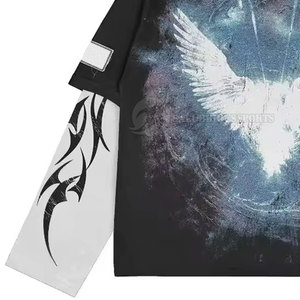 Camisetas Personalizadas de Algodón/Fibra de Bambú, Holgadas, Ligeras, Casuales, de Doble Manga, Sólidas, de Alta Calidad, Ecológicas y Transpirables - Product Image 5