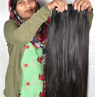 Extensions de cheveux humains indiens vierges non traités Remy, double trame machine, à clipser/tisser, lisses, 100g la pièce, toutes couleurs, personnalisables