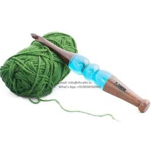 Crochet en bois de résine fait à la main aiguilles à tricoter de luxe de haute qualité pour la couture d'outils de couture - Product Image 4