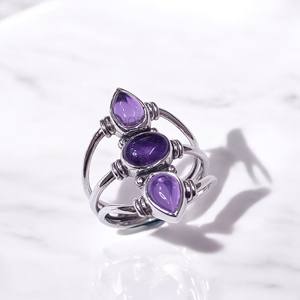 Anillos de diseñador de piedras preciosas, joyería hecha a mano única de Plata de Ley 925, diseño de anillo para mujer, joyería al por mayor de calidad fina - Product Image 4