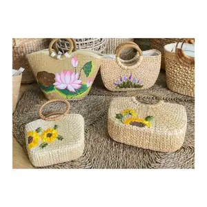 Water Hyacinth Flower Bag Top Price Selling Service Best Brand Manufacturer Hot Seller Classic From Vietnam many Design Handmade