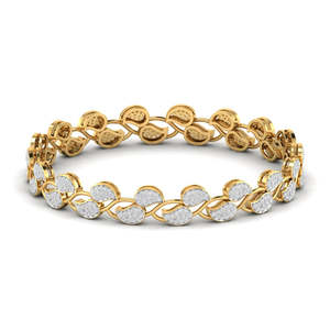 Nueva colección de brazaletes de diamantes cultivados Leb de corte redondo de Plata de Ley 925 para mujer para uso diario, boda o fiesta - Product Image 2