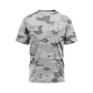 Venta al por mayor personalizable 100% algodón con cuello en V Camisetas manga corta para hombres Fitness Crew para la caza al aire libre - Product Image 3