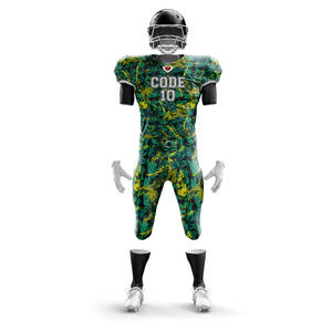 Vente en gros de maillots de football américain pour garçons Logo personnalisé Grande taille uniformes respirants manches courtes avec nom et numéro - Product Image 5