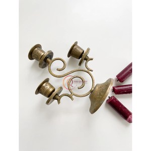 Venta caliente diseño de lujo candelabros de latón mesa único tarro de vela boda fiesta decoración del hogar moderno candelabro indio - Product Image 2