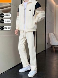Mens Casual Tracksuit Two Pieces Sets With Sweat Jacket and <b>Pants</b> Mature Mens Classic Autumn Sports Clothing Suit Tracksuit Set - Product Image 6