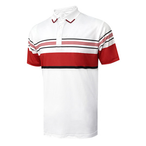 T-shirts de golf personnalisés de qualité supérieure pour hommes tricotés à motifs floraux sublimés avec impression numérique du logo OEM - Product Image 2