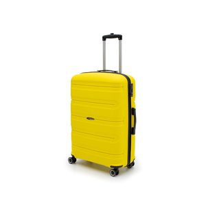 เซตกระเป๋าเดินทางผ้าทอ3ชิ้นแบบไม่แตกโพลีโพรพิลีน (PP) 3ชิ้นสีเหลืองและสีฟ้า - Product Image 1