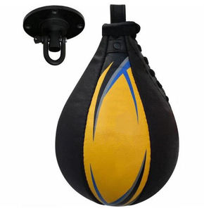 Faziiapex Balle de frappe en cuir PU à double vitesse avec logo personnalisé pour l'entraînement MMA fabriquée au Pakistan - Product Image 1