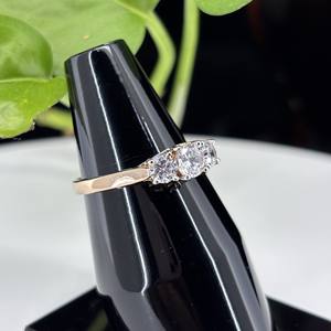 S925 Anillo de compromiso de diamante de moissanita de plata esterlina VVS Corte brillante redondo Chapado en oro Regalo DE BODA único - Product Image 5