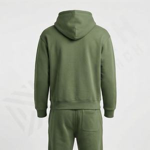 Conjunto Deportivo Premium para Hombre, de Algodón y Felpa, Estilo Holgado, para Actividades al Aire Libre, Sudadera con Hombros Caídos, Pantalones Deportivos, para Gimnasio, Fitness, Running - Product Image 2