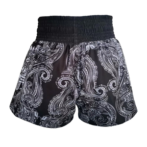 Pantalones cortos de entrenamiento de cintura media informales para hombre para Mauy Thai MMA Kickboxing boxeo BJJ tejido de agarre antiarrugas ropa de artes marciales - Product Image 2