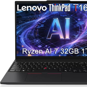 โน้ตบุ๊ก ThinkPad T16 รุ่นใหม่ จอแสดงผล 16.0 นิ้ว AI 7 PRO 350, 64GB, SSD 4TB, AMD Radeon 860M, Windows 11 Pro พร้อมฮับ USB - สีดำ - Product Image 3