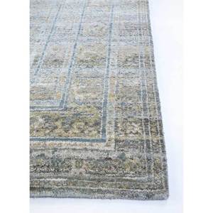 Alfombras de Lana Afgana Azul Viscaya Anudadas a Mano de 10 mm con Medallón Abstracto Rectangular Hecho a Mano Enm-8008 (Cs-01) para el Hogar, Sala de Estar y Pasillo - Product Image 4