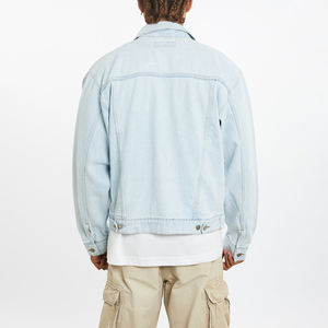 Chaqueta Vaquera de Invierno para Hombre, Diseño Personalizado OEM, Estilo Casual Urbano, Estampada, Desgastada, con Botones, 100% Algodón - Product Image 2