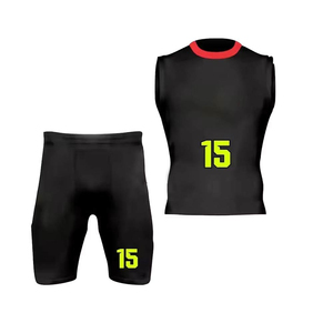 Conjunto de entrenamiento de jugador de fútbol americano personalizable transpirable bandera uniforme sublimado camisetas de compresión 7v7 tamaño XL - Product Image 6