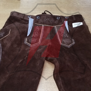 Lederhosen Bávaros de Cuero de Gamuza 100% Genuino, Ligeros, Hechos a Medida y de Alta Calidad, en Venta - Product Image 2