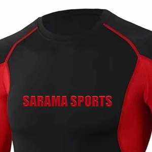 Fournisseurs de chemises de course à compression pour hommes, coupe ajustée, manches longues, chemise de compression de sport unie pour hommes, rashguard OEM - Product Image 3