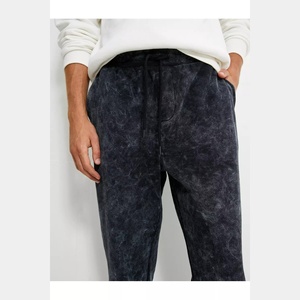 Custom High Quality Lightweight Embroidery French Terry <b>Stacked</b> Sweatpants Pockets Streetwear Casual Mens <b>Joggers</b> Spandex/Cotton - Product Image 2