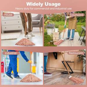 New Style High Quality Eco-friendly Durable Wood Multi-functional <b>Flat</b> <b>Mop</b> Self-Wringer Stainless Tray 20,000+ Durability 10-20s - Product Image 3