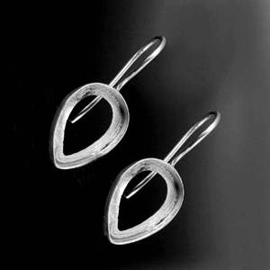 Top qualité en gros 925 en argent Sterling lunette balancent boucle d'oreille personnalisé poire montage 4x6mm 15x20mm nouvel approvisionnement direct d'usine - Product Image 3