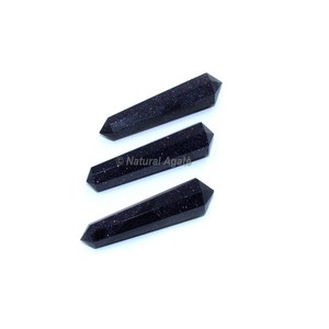 Premium Quality Blue Gold Stone Double Terminal <b>Pencil</b> Point Wholesale Gemstone <b>Pencil</b> Point for Healing Meditation Reiki - Product Image 6
