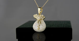 จี้กระเป๋าเงินเพชรโมอิสแท้ของขวัญเครื่องประดับเงินสเตอร์ลิงไม่ซ้ำใครสำหรับวันเกิดวันครบรอบและโอกาสพิเศษ - Product Image 2