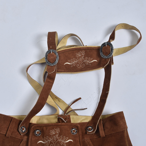 High Quality Men Traditional German Oktoberfest Lederhosen Distress Leather Shorts Bavarian Shorts Latest German Bavarian Pants - Product Image 1