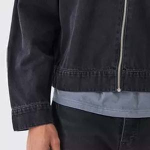 Nuevas sudaderas con capucha de moda Lavado suave Cremallera completa Us Street Wear Hip Hop Jerseys Sudaderas con capucha de mezclilla Hombres Impresión de logotipo por encargo para niño - Product Image 4