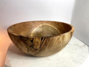 Handcrafted Eco-Friendly <b>Large</b> Wooden Salad <b>Bowl</b> Heirloom Quality Polished Finish Customizable Size Logo-Gift for <b>Serving</b> Fruit - Product Image 2