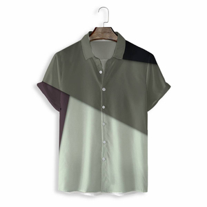 เสื้อเชิ้ตลำลองสำหรับผู้ชายเสื้อเย็บปะติดแบบไม่สม่ำเสมอโลโก้ตามสั่งเสื้อยืดมีคำว่า - Product Image 4