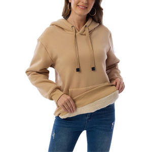 Sweats à capuche pour femmes à épaules tombantes avec détails Sweats à la mode pour tenue décontractée Sweats à capuche Streetwear à la mode pour femme - Product Image 3