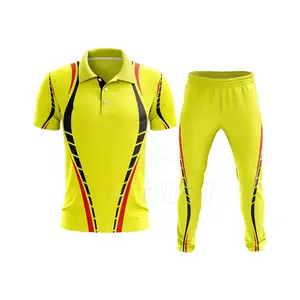 Venta al por mayor personalizado nuevo diseño uniforme del equipo bajo precio conjunto 100% poliéster sublimado Cricket Jersey Impresión de logotipo de alta calidad - Product Image 1
