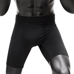 Short de compression pour homme Short de base noir pour homme Short d'entraînement ajusté avec tissu à séchage rapide - Product Image 1