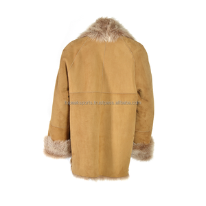 2026 OEM Top Trending <b>Grey</b> Sheepskin Leather Shearling Coat For Women's 100% High Quality Plus-Size Winter Fashion Heated Coats - Product Image 4