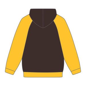 Sudadera con Capucha Iota Phi Theta Marrón con Mangas Raglán Doradas, Mezcla de Algodón, Ropa de Fraternidad Griega, Diseño Personalizado Divine Nine HBCU - Product Image 3