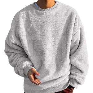 Sweatshirts en molleton Sherpa de grande taille à contraste de couleur pour hommes vêtements et sweatshirts en polaire Sherpa pour hommes - Product Image 1
