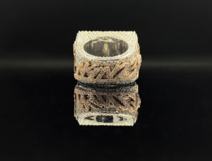 Moissanite Tester <b>Ring</b> 925 Silver Yellow Gold Plated Luxury Prong Setting - Product Image 5