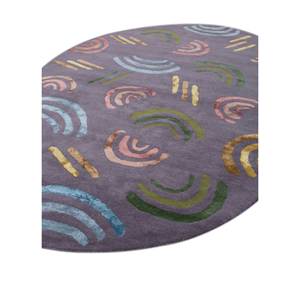 Confetti Pink & Purple <b>Hand</b> <b>Tufted</b> Wool & Viscose <b>Rug</b> Abstract Pattern for Home Use-Tra-14721 - Product Image 2