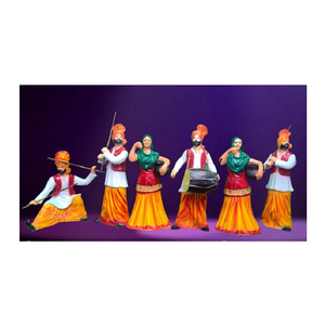 Punjabi Dance Bhangra Statues - Full Size & Hotel Decor