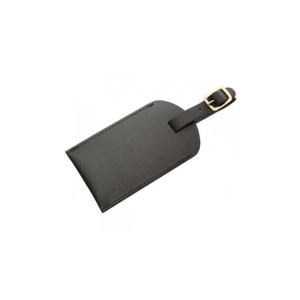 Etiqueta de equipaje de cuero PU con logotipo personalizado, equipaje de diseñador de viaje, Color negro - Product Image 1