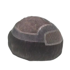 <b>Raw</b> Hair Mono Front Lace 100% Human Hair Wig Toupee Patches Prosthetic Taz Hair BD High Quality - Product Image 2