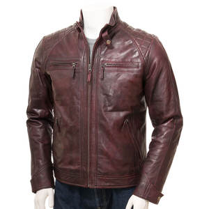 Veste en cuir pour homme tendance, chaude, coupe slim, respirante, imperméable, coupe-vent, design OEM, haute qualité - Product Image 3