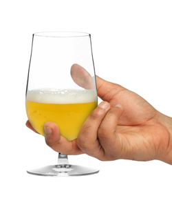 Verre à bière soufflé à la main borosilicate style coupé - Product Image 5