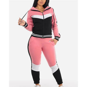 Panneaux de couleur personnalisés pour femmes vêtements de sport élégant imprimé Sports d'hiver survêtement d'entraînement grande taille vêtements d'entraînement personnalisés en gros - Product Image 5