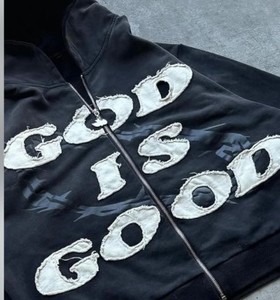 Sudaderas con Capucha de Alta Calidad, Bordado Aplicado, Cierre de Cremallera, Estilo Urbano, Vintage, Desgastado, Tejido de Felpa Francesa, Personalizadas para Hombre - Product Image 4