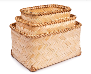 Panier en rotin de bambou de haute qualité personnalisable en vrac compétitif durable stocké du fabricant du Vietnam accessoire de meuble - Product Image 5
