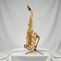 SP3043G General Grade Curved Body Yellow Brass Professional BB Tone Soprano Saxophone with Premium case